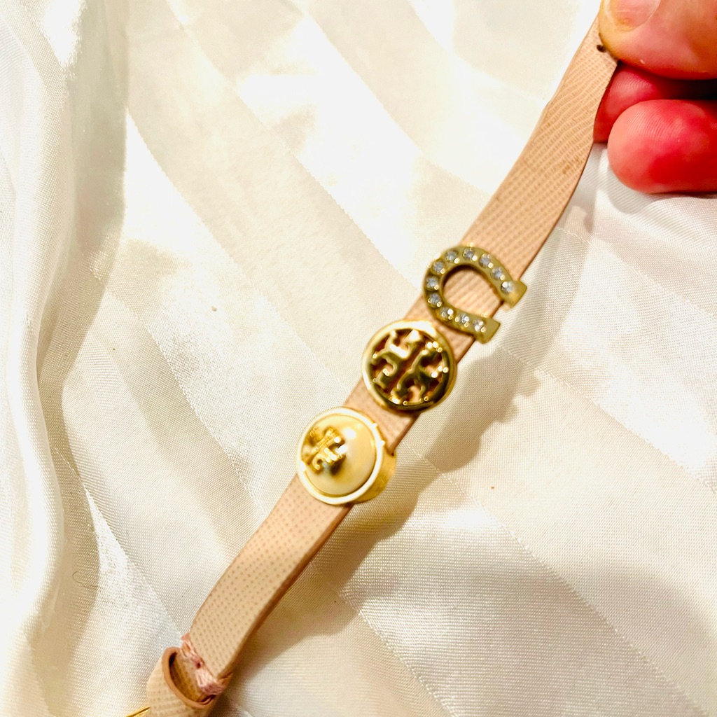 Beautiful Tory Burch Leather Charm Bracelet